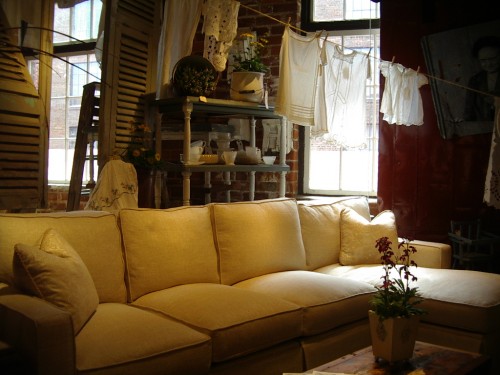 linen couch