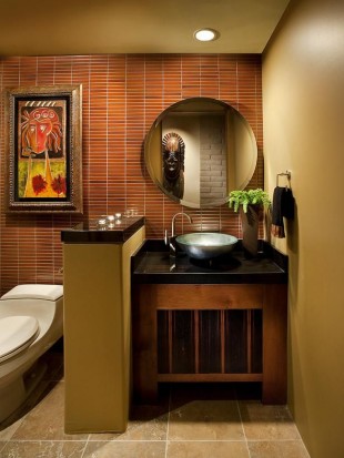 earth tone bathroom design