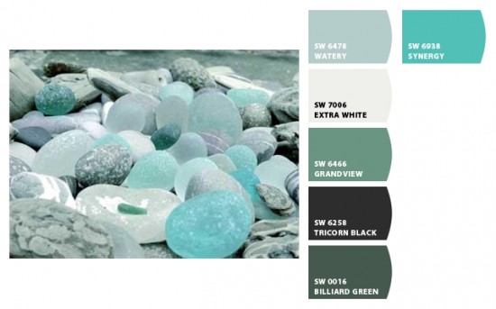 muted sea glass palette for interior design