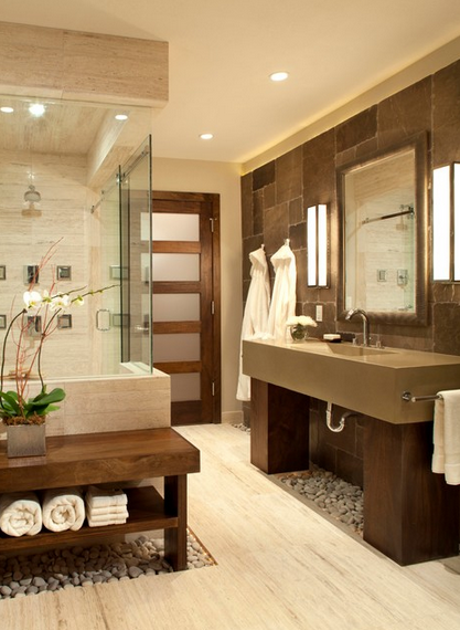 neutral spa bathroom