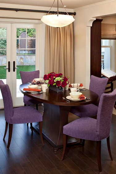 Radiant Orchid dining room