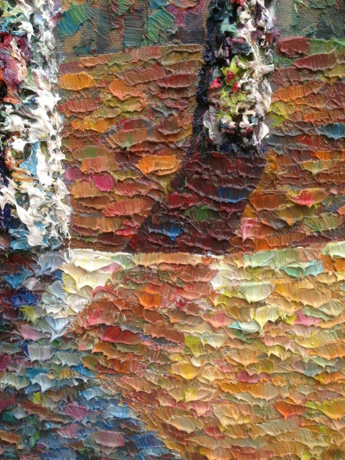 detail of Man Wai Wu painting at Virginia Beach art show