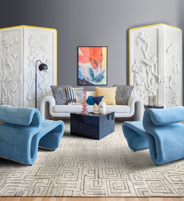 Flor squares add texture to a floor that needs it.